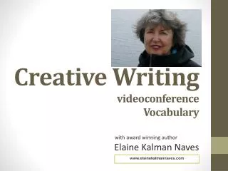 Creative Writing videoconference Vocabulary