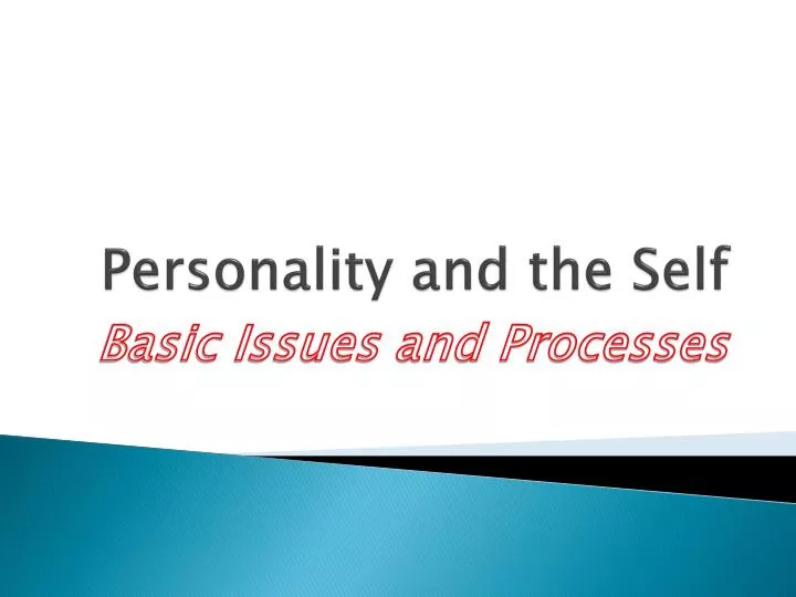 personality and the self