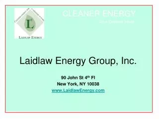 Laidlaw Energy Group, Inc.