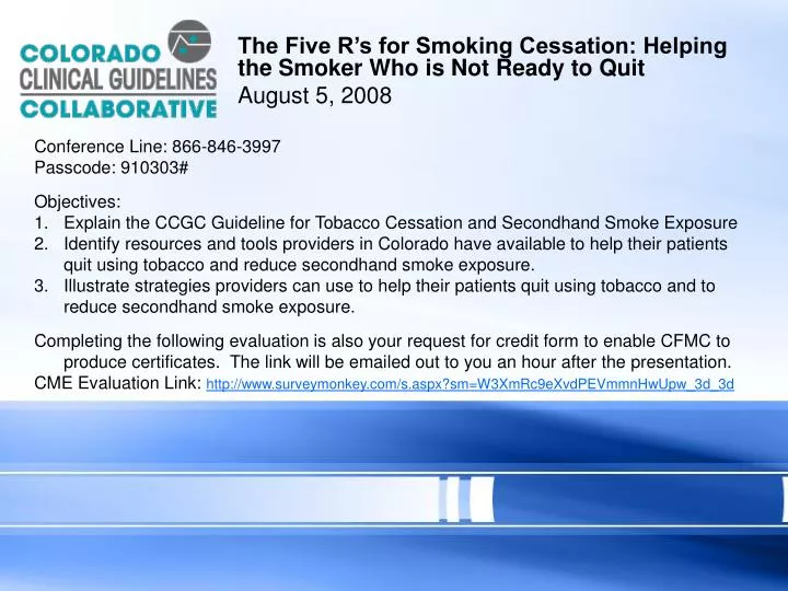 the five r s for smoking cessation helping the smoker who is not ready to quit august 5 2008