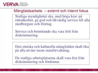 m ngfaldsarbete externt och internt fokus