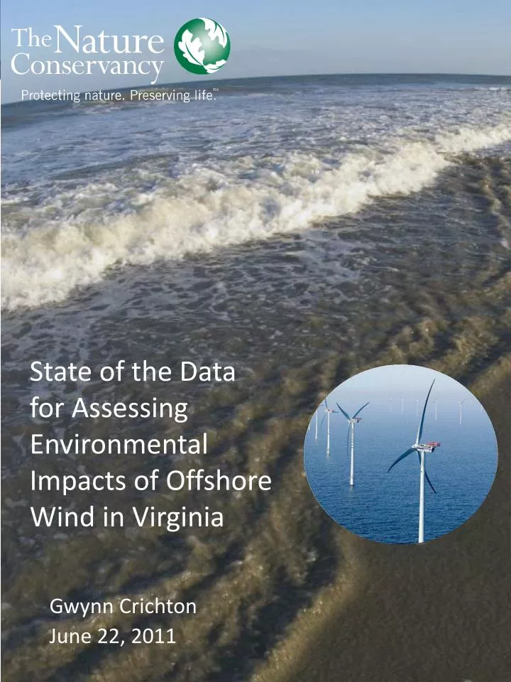 state of the data for assessing environmental impacts of offshore wind in virginia