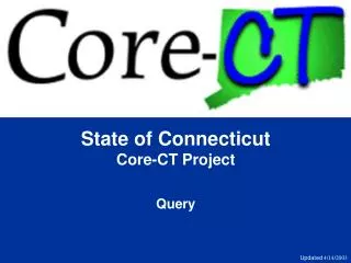 State of Connecticut Core-CT Project Query