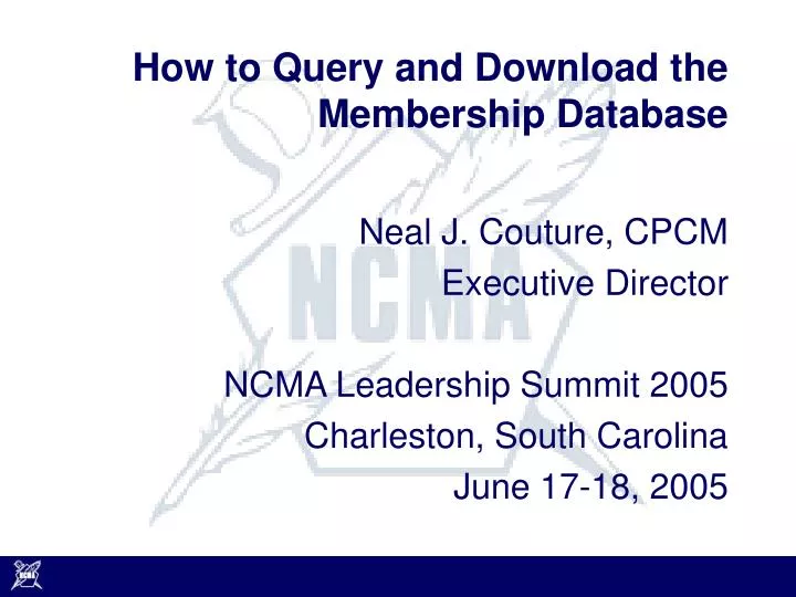 how to query and download the membership database