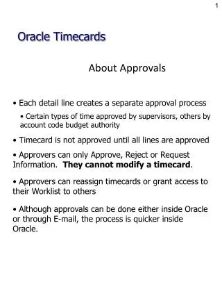 About Approvals