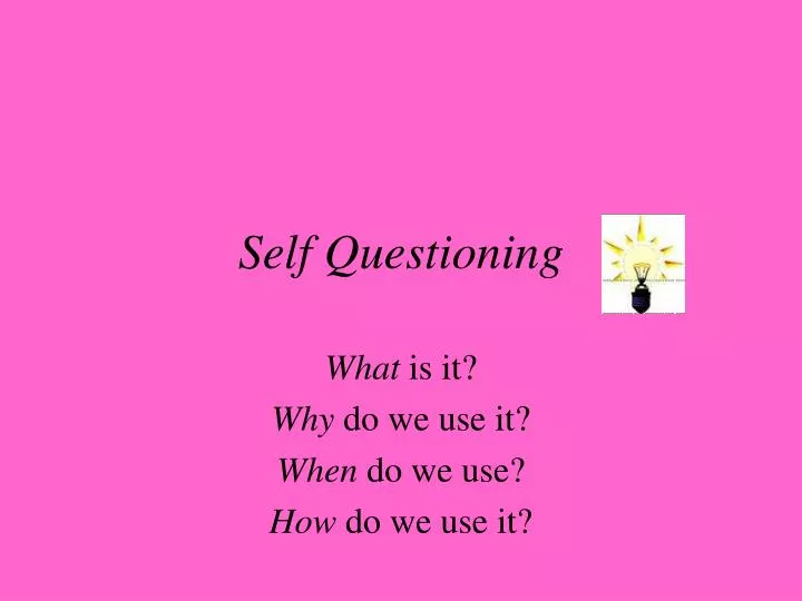 self questioning