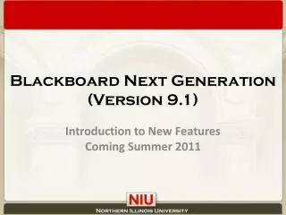 Blackboard Next Generation (Version 9.1)