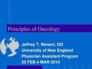 Principles of Oncology