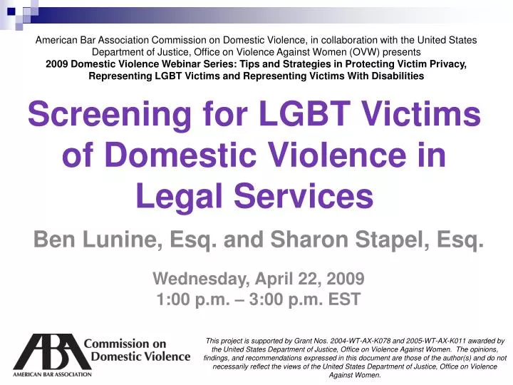 screening for lgbt victims of domestic violence in legal services