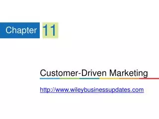 Customer-Driven Marketing wileybusinessupdates