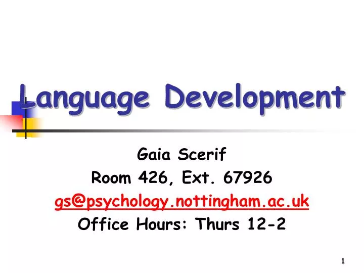 language development