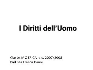 i diritti dell uomo