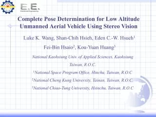 Complete Pose Determination for Low Altitude Unmanned Aerial Vehicle Using Stereo Vision