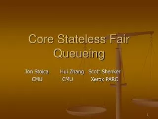Core Stateless Fair Queueing