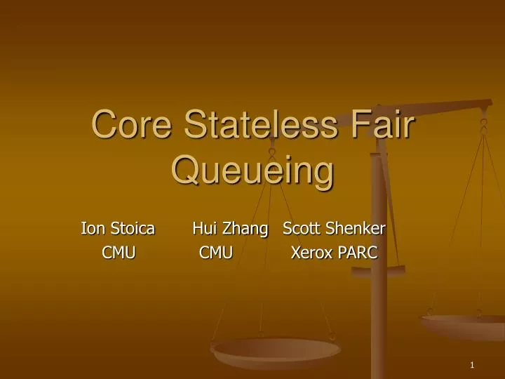 core stateless fair queueing
