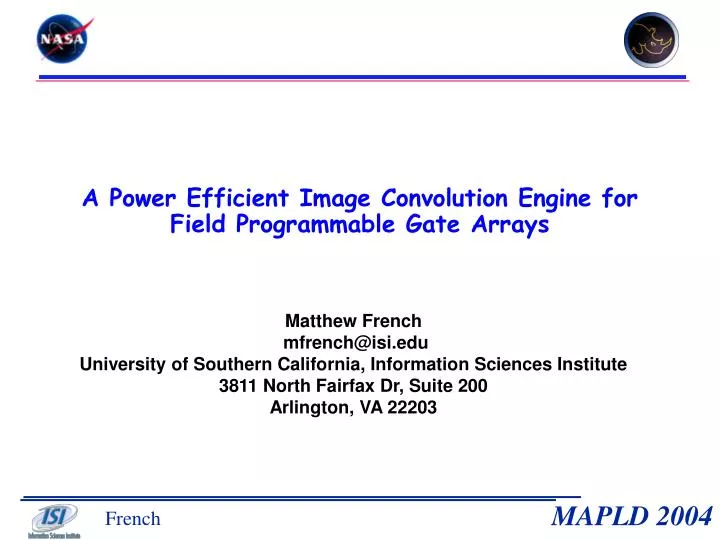 a power efficient image convolution engine for field programmable gate arrays