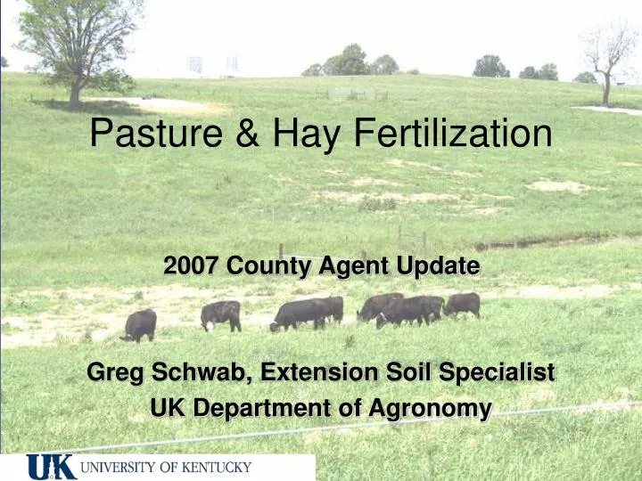 pasture hay fertilization