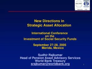 New Directions in Strategic Asset Allocation
