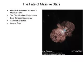 the fate of massive stars