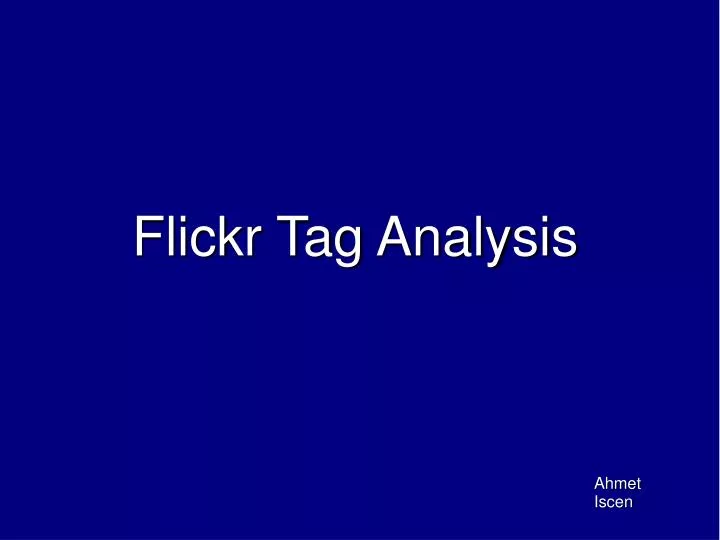 flickr tag analysis