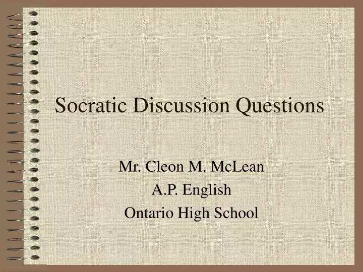 socratic discussion questions