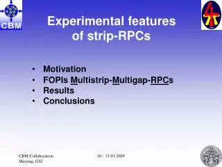 Experimental features of strip-RPCs