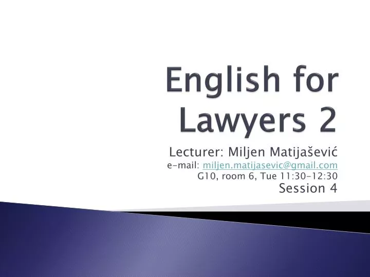 english for lawyers 2