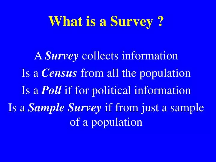 what is a survey