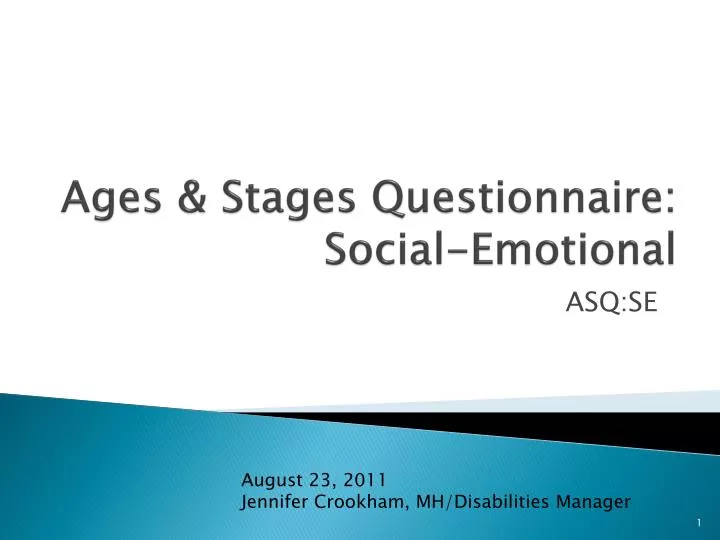 ages stages questionnaire social emotional