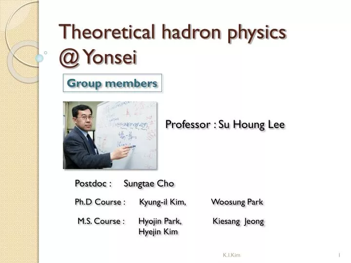 theoretical hadron physics @ yonsei