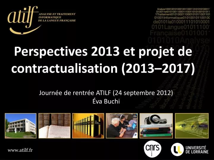 perspectives 2013 et projet de contractualisation 2013 2017