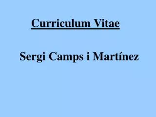 curriculum vitae