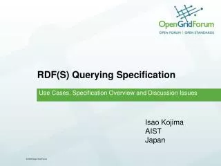 RDF(S) Querying Specification