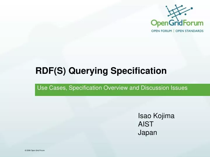 rdf s querying specification