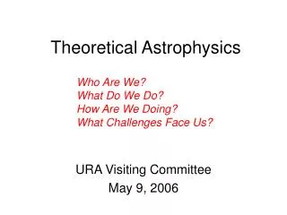 Theoretical Astrophysics