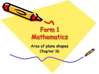 Form 1 Mathematics