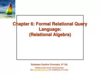 chapter 6 formal relational query language relational algebra