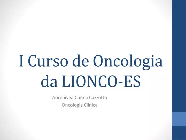 i curso de oncologia da lionco es