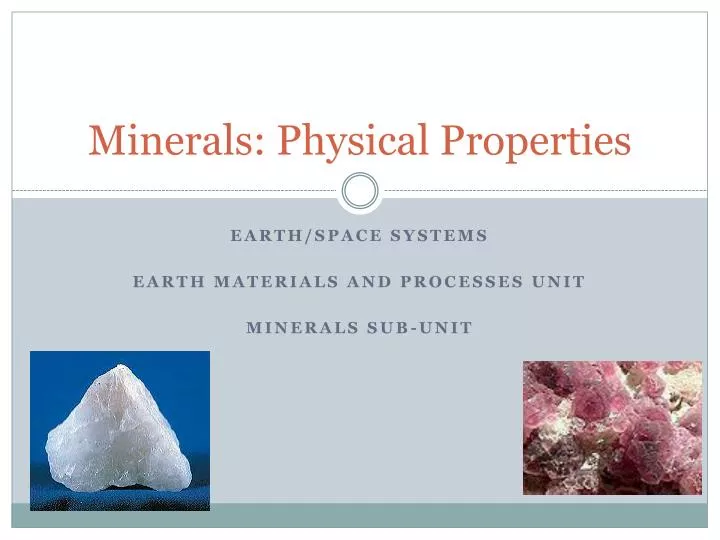 minerals physical properties