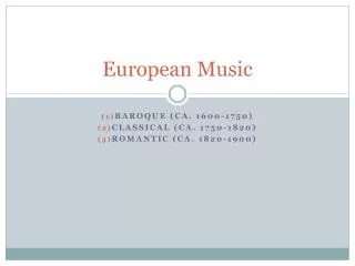 European Music