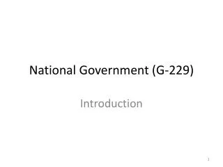 National Government (G-229)