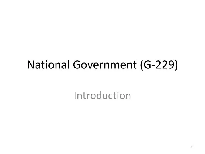 national government g 229