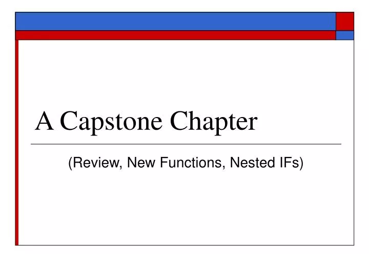 a capstone chapter