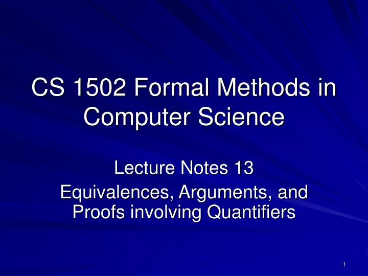 cs 1502 formal methods in computer science