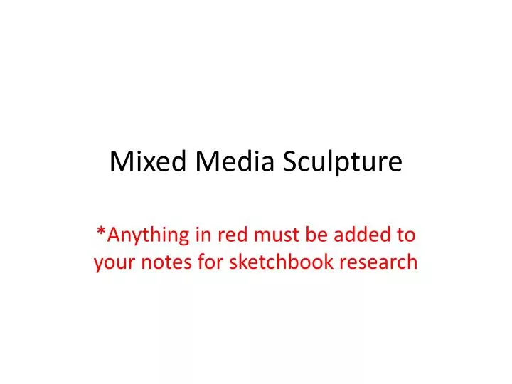 mixed media sculpture