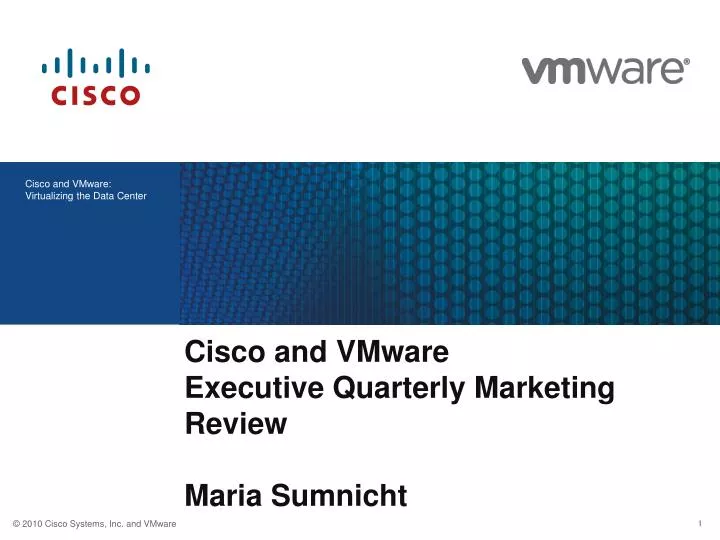 cisco and vmware executive quarterly marketing review maria sumnicht