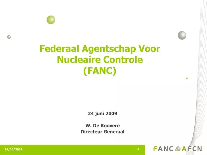 federaal agentschap voor nucleaire controle fanc