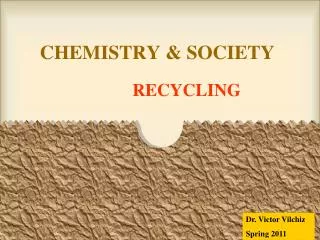 CHEMISTRY &amp; SOCIETY