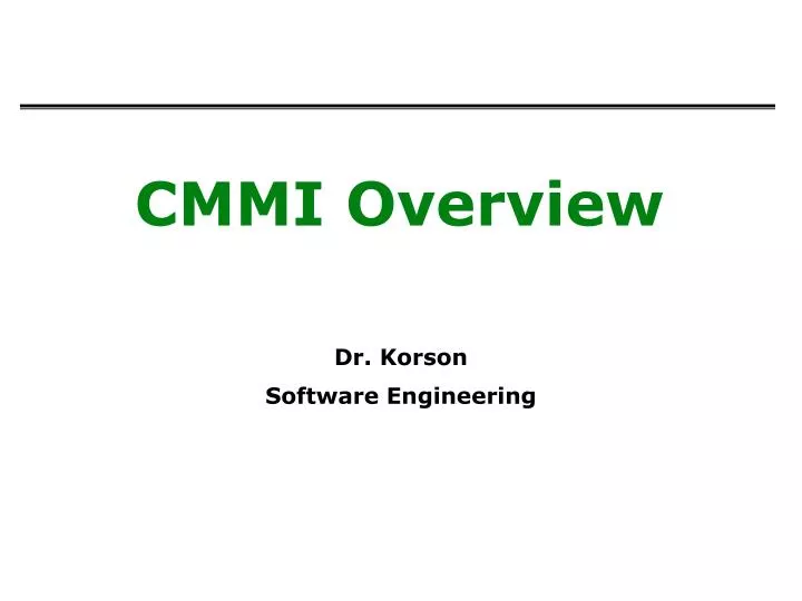 cmmi overview
