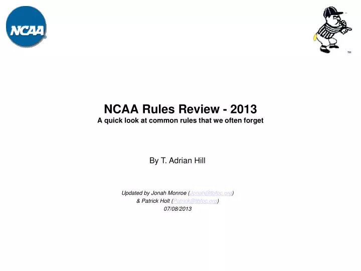 ncaa rules review 2013 a quick look at common rules that we often forget